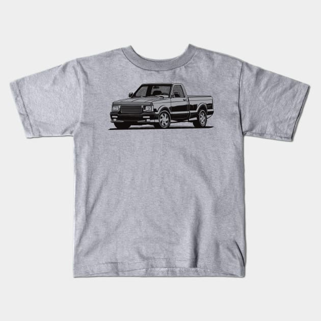 Classic truck gmc syclone Kids T-Shirt by Saturasi